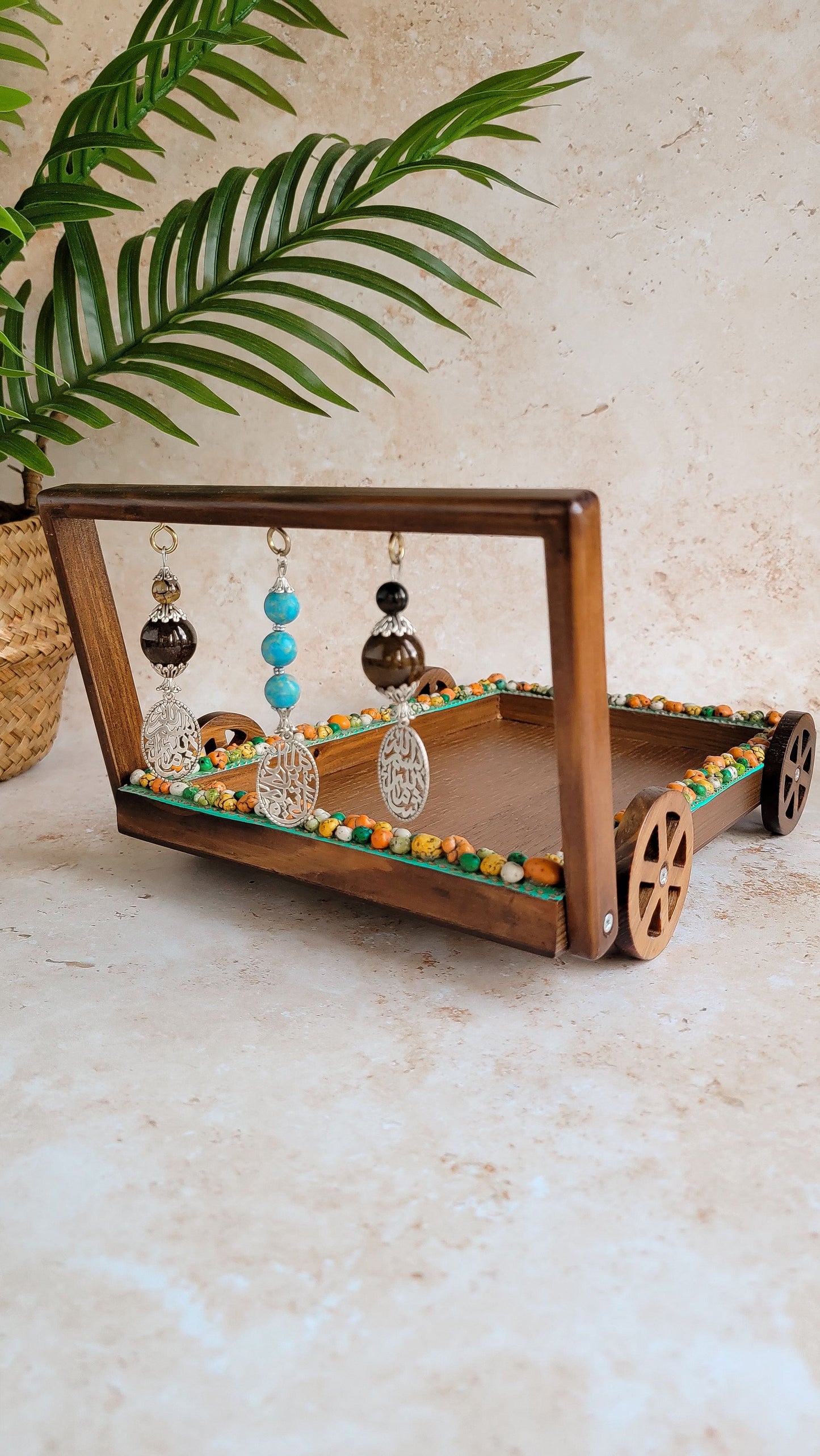 Rectangular Serveware Cart with Wheels