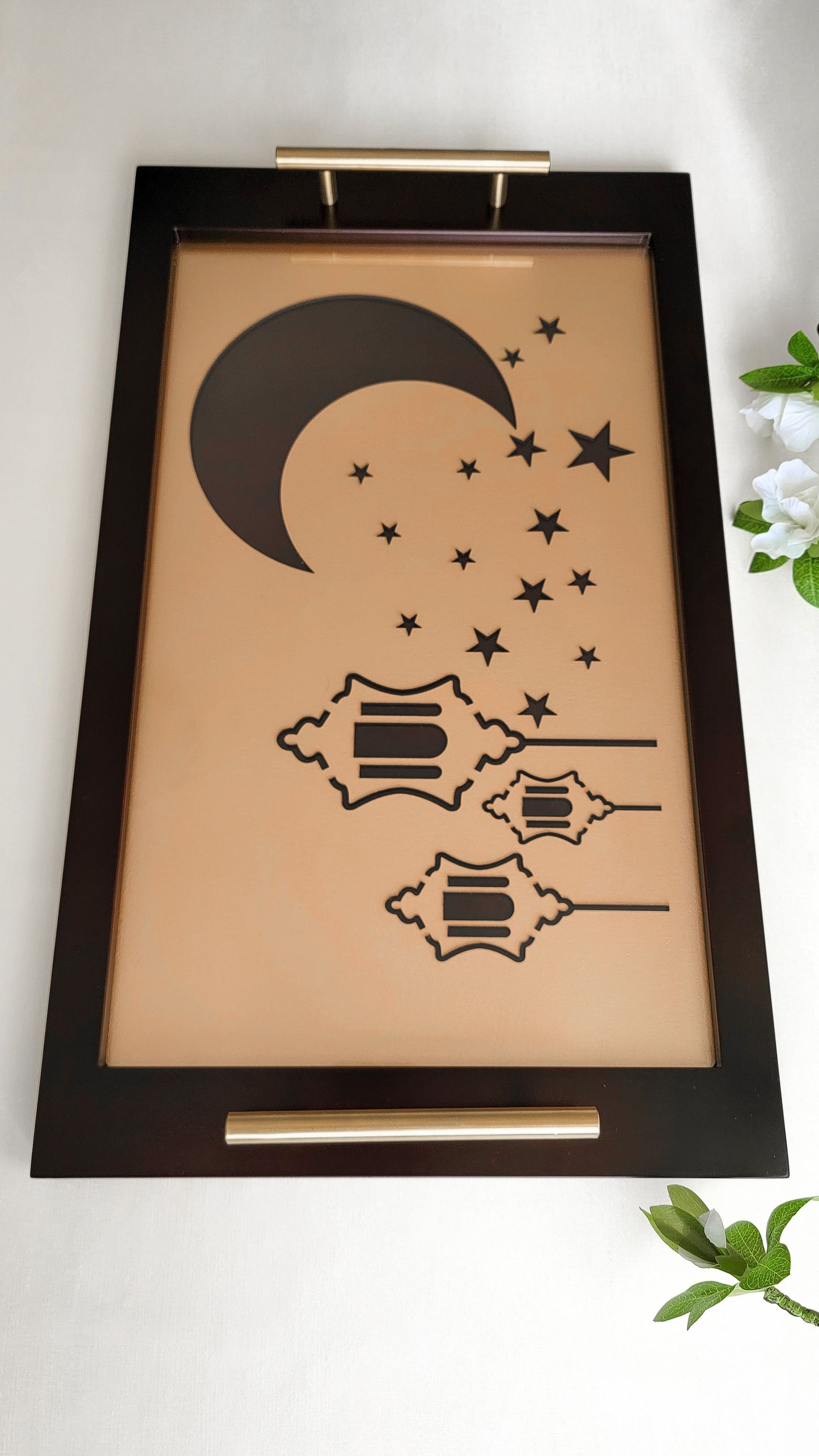 Ramadan/Eid Wooden & Acrylic Serving Tray