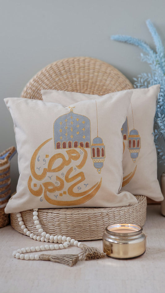 Set of 2 Ramadan Kareem Masjid Pillow Covers